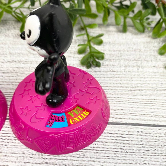 VNT RARE ASK FELIX the CAT Toy Set of 2 Wendys 1996 Happy Meal - Picture 3 of 8
